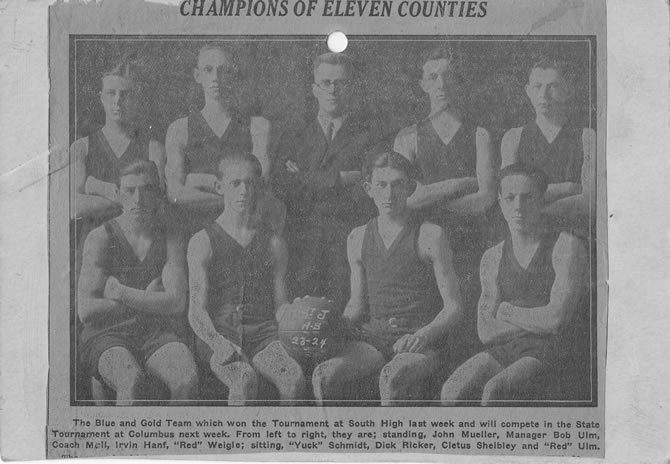 1923-24 Delphos St. John's Team Picture