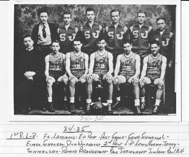 1934-35 Delphos St. John's Team Picture