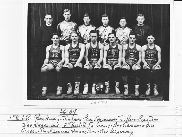 1936-37 Delphos St. John's Team Picture