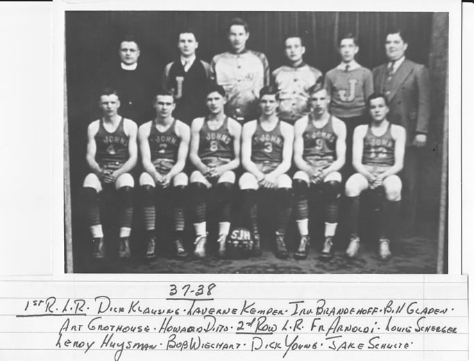 1937-38 Delphos St. John's Team Picture