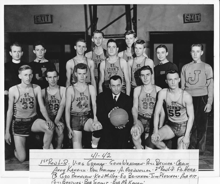 1941-42 Delphos St. John's Team Picture